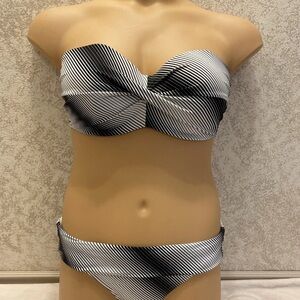 Victoria's Secret Black and White Striped Bikini
